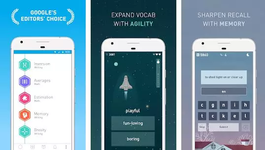 Gameplay screenshot from elevate brain training games for Android
