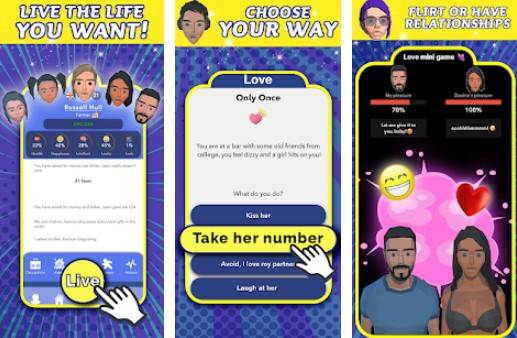 Gameplay screenshot from enclaver life simulator sim for Android