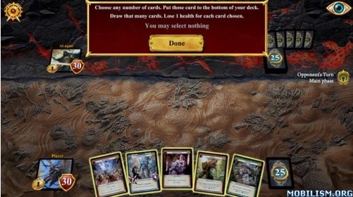 Gameplay screenshot from epic card game for Android