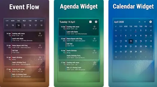 Gameplay screenshot from event flow calendar widget for Android