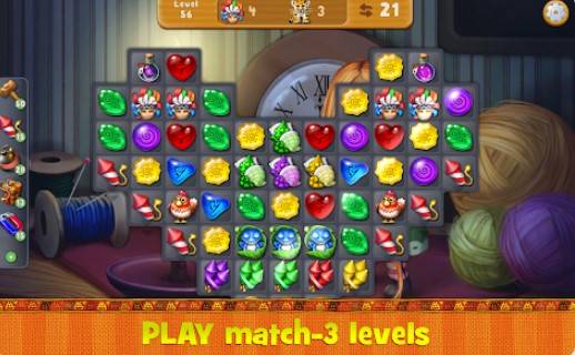 Gameplay screenshot from ezoterium match 3 puzzle rpg for Android