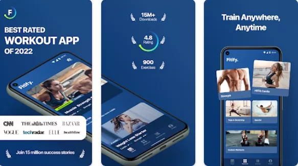 Gameplay screenshot from faitify fitness home workout for Android