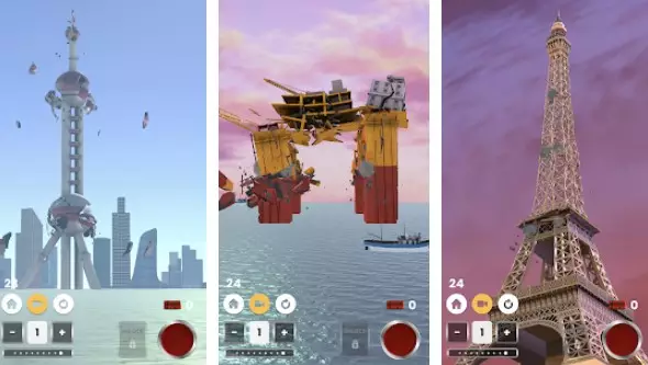 Gameplay screenshot from fake island demolish for Android