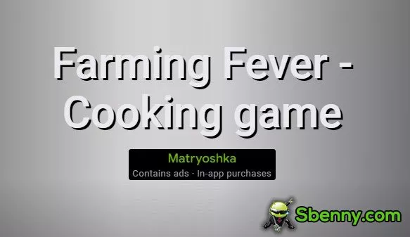 farming fever cooking game