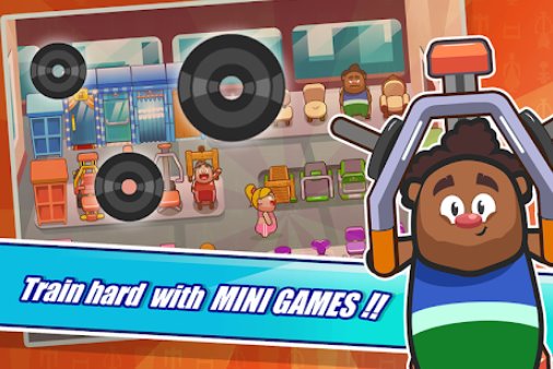 Gameplay screenshot from fat to fit fitness and weight loss gym game for Android