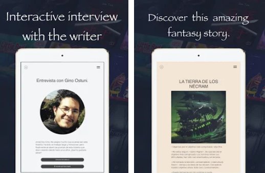 Gameplay screenshot from fenrir pirate adventure fantasy pathbook gamebook  for Android