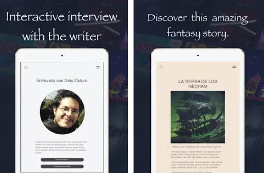 Gameplay screenshot from fenrir pirate adventure fantasy pathbook gamebook for Android
