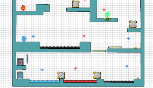 Gameplay screenshot from fire and water platformer game for Android
