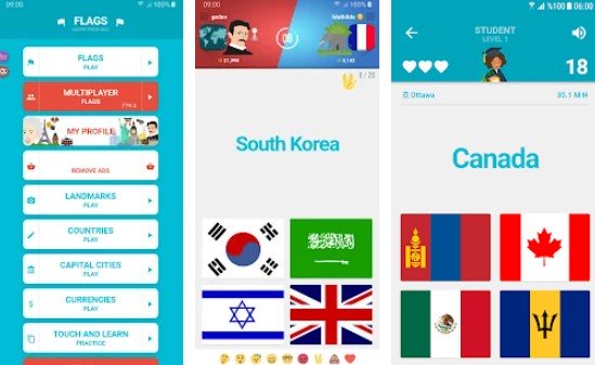 Gameplay screenshot from flags for Android