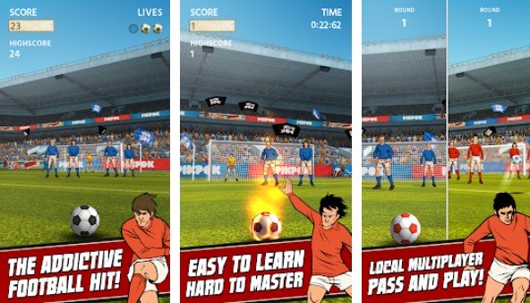 Gameplay screenshot from flickick football for Android