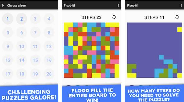 Gameplay screenshot from flood it for Android