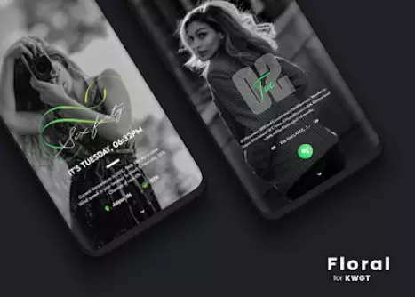 Gameplay screenshot from floral kwgt for Android