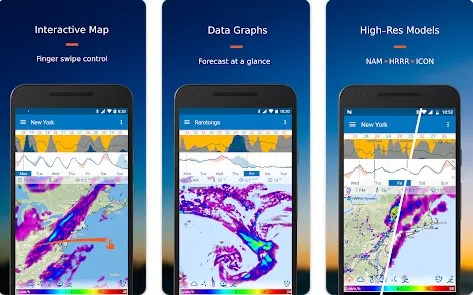 Gameplay screenshot from flowx weather map forecast for Android