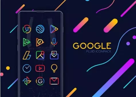 Gameplay screenshot from fluid icon pack for Android