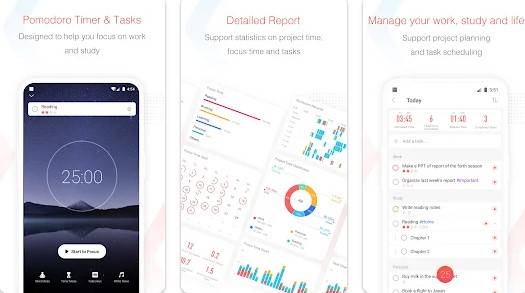 Gameplay screenshot from focus to do pomodoro and tasks for Android