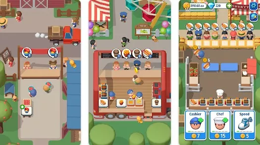 Gameplay screenshot from foodventure inc idle tycoon for Android