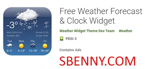  Free Weather Forecast & Clock Widget