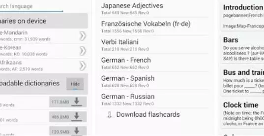 Gameplay screenshot from french english translator free for Android