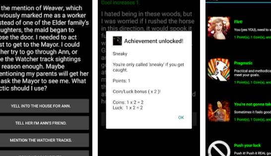 Gameplay screenshot from frost choices game for Android