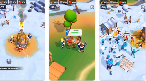 Gameplay screenshot from frost land urvival for Android