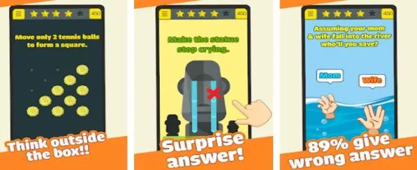 Gameplay screenshot from genius challenges genius or not for Android