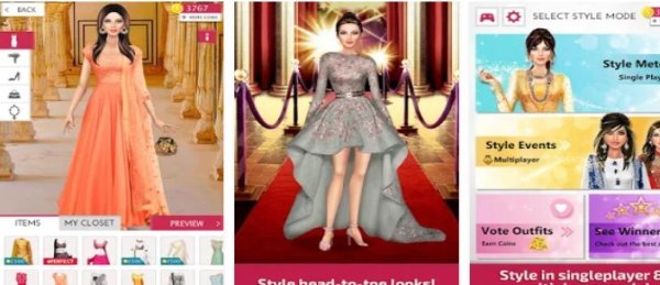 Gameplay screenshot from indian fashion stylist for Android