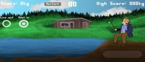 Gameplay screenshot from grandpa fishing for Android