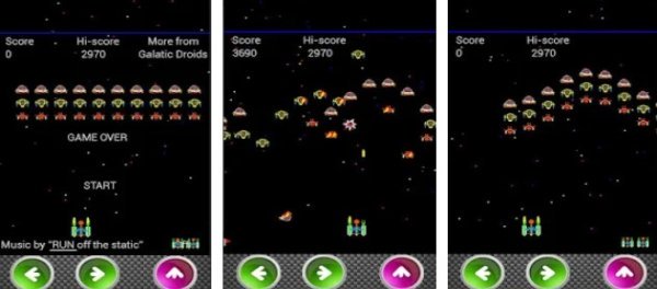 Gameplay screenshot from galatic attack pro for Android