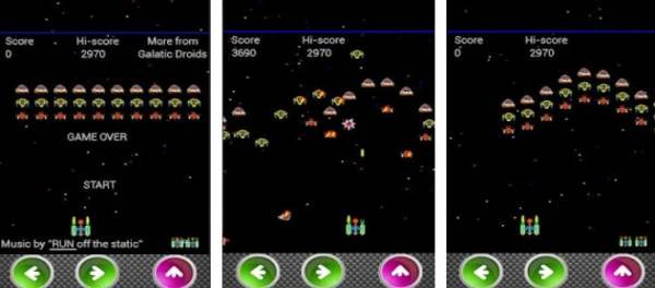 Gameplay screenshot from galatic attack pro for Android
