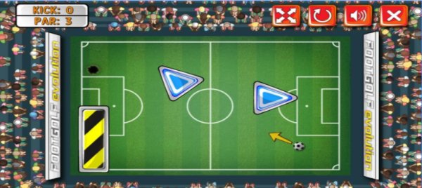 Gameplay screenshot from golfoot premium for Android