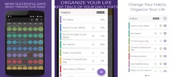 Gameplay screenshot from habit tracker for Android