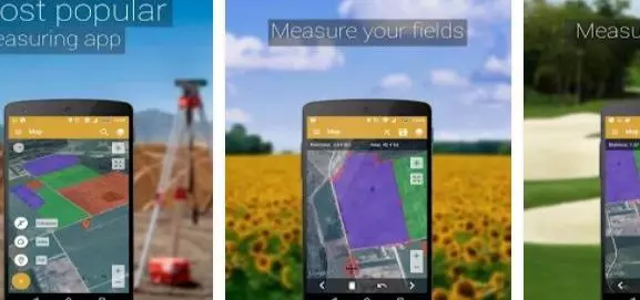 Gameplay screenshot from gps fields area measure pro for Android
