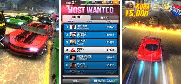 Gameplay screenshot from highway getaway police chase for Android