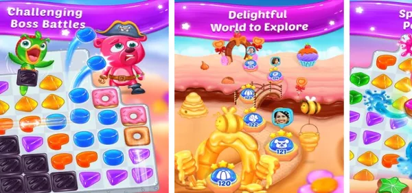 Gameplay screenshot from gummy paradise for Android