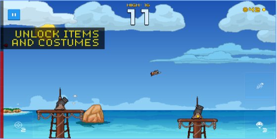 Gameplay screenshot from human cannonball for Android