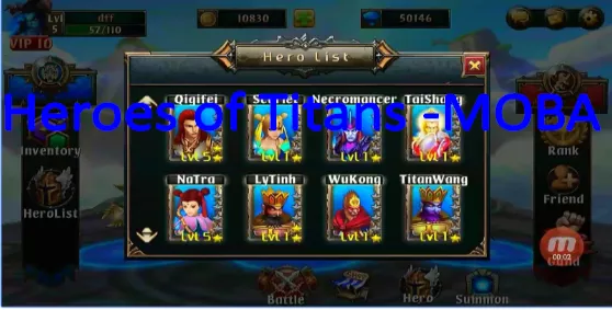 heroes of titans moba