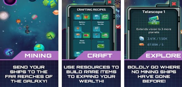 Gameplay screenshot from idle planet miner for Android