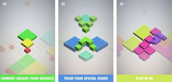 Gameplay screenshot from isometric squares puzzle for Android