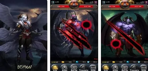 Gameplay screenshot from god of battle vip for Android