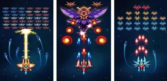 Gameplay screenshot from galaxiga classic arcade for Android