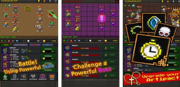 Gameplay screenshot from grow heroes vip idle rpg for Android