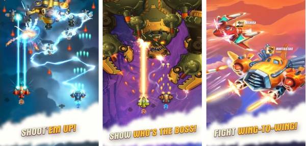 Gameplay screenshot from HAWK: Airplane Space games for Android
