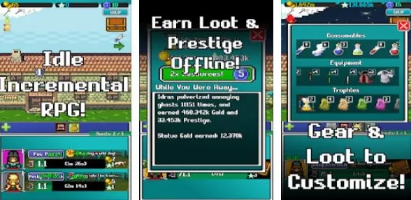 idle combat pixels clicker and retro rpg