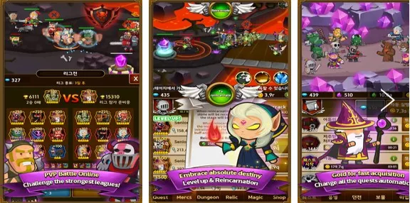 Gameplay screenshot from infinity mercs nonstop rpg for Android