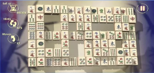 Gameplay screenshot from heroic mortals mahjong for Android