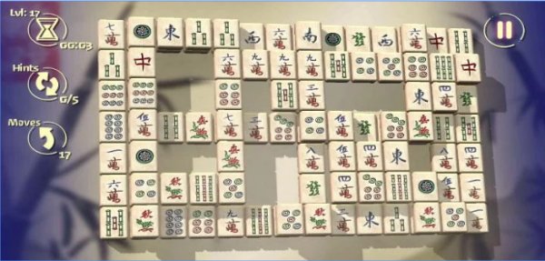 Gameplay screenshot from heroic mortals mahjong for Android