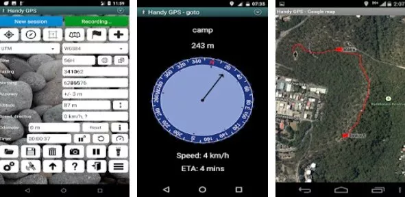 Gameplay screenshot from handy gps for Android