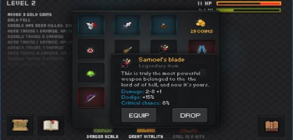 Gameplay screenshot from hell the dungeon again for Android
