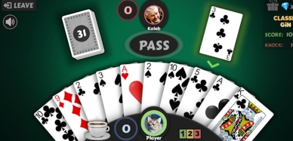 Gameplay screenshot from gin rummy free offline card game for Android