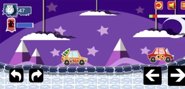 Gameplay screenshot from hill car racing winter edition for Android